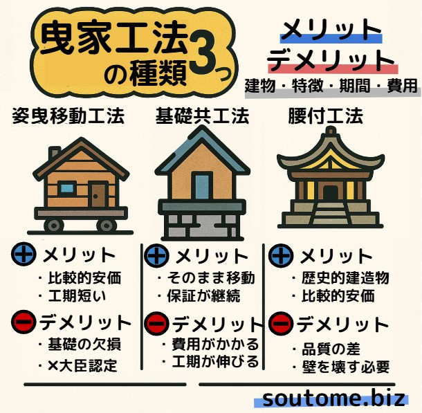 曳家　工法　メリットデメリット 建物　特徴　期間　費用